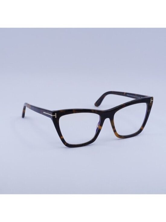 Tom Ford FT5971-B 052 Eyeglasses Havana with Clip-On 54mm Cat Eye Frame main image 8